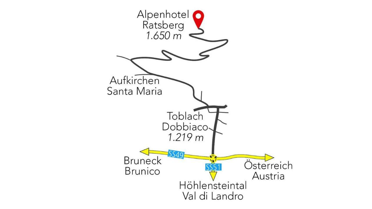 Alpenhotel Ratsberg 1650M Dobbiaco Esterno foto